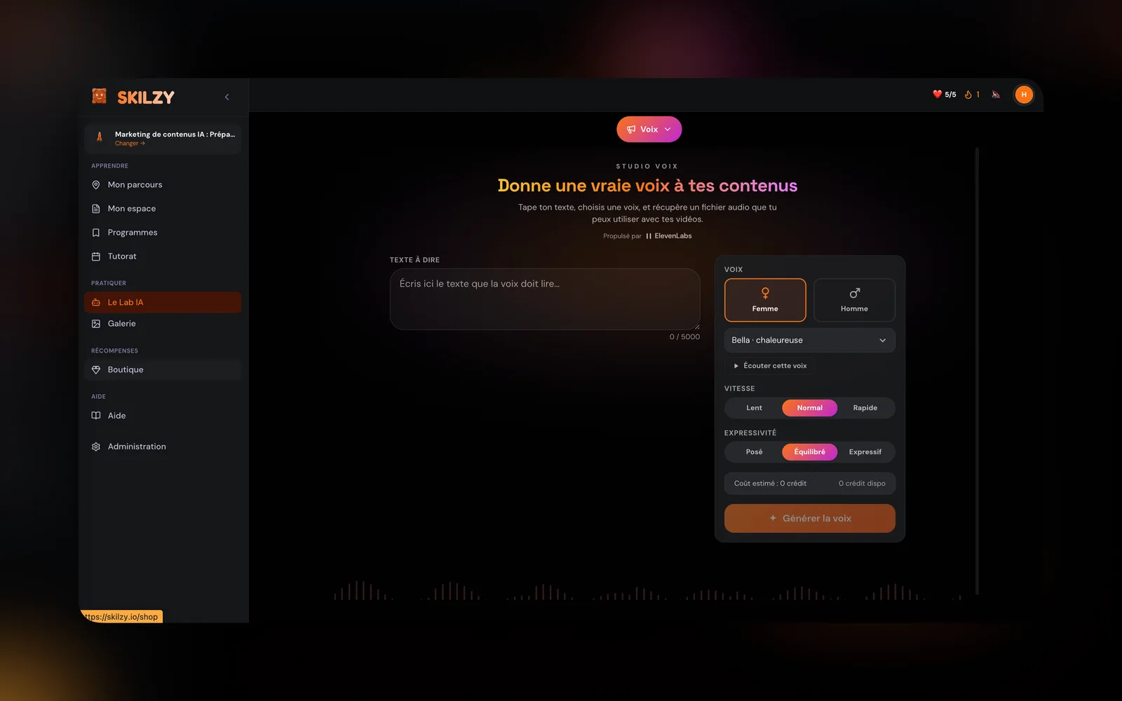 Your voice-over in 10 seconds