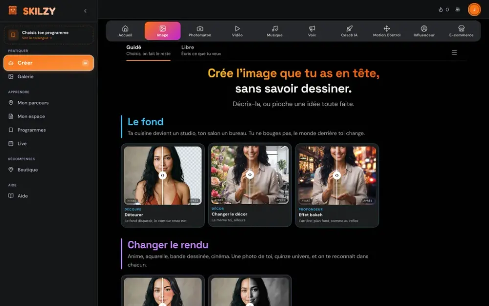 Studio Image : tes pubs in-app