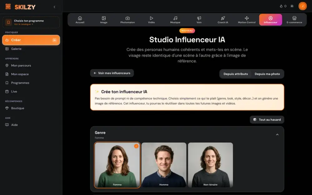 Studio Influenceur IA
