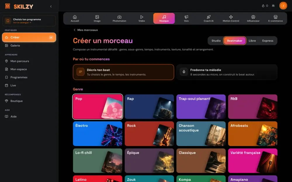 Tes paroles écrites in-app