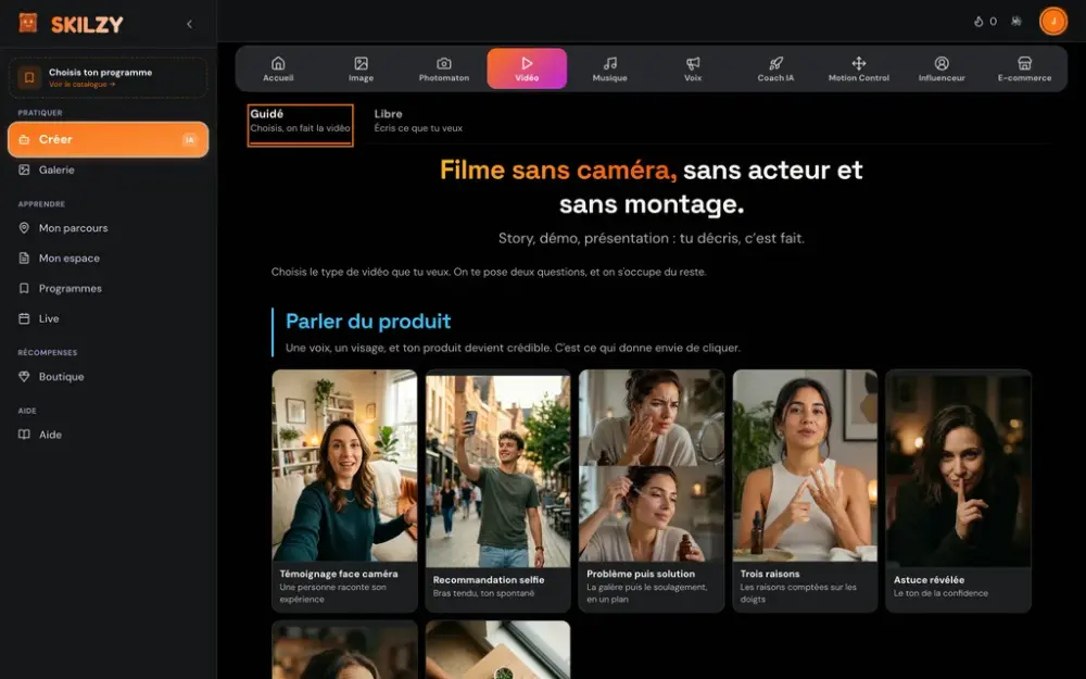 Studio Vidéo : tes UGC in-app